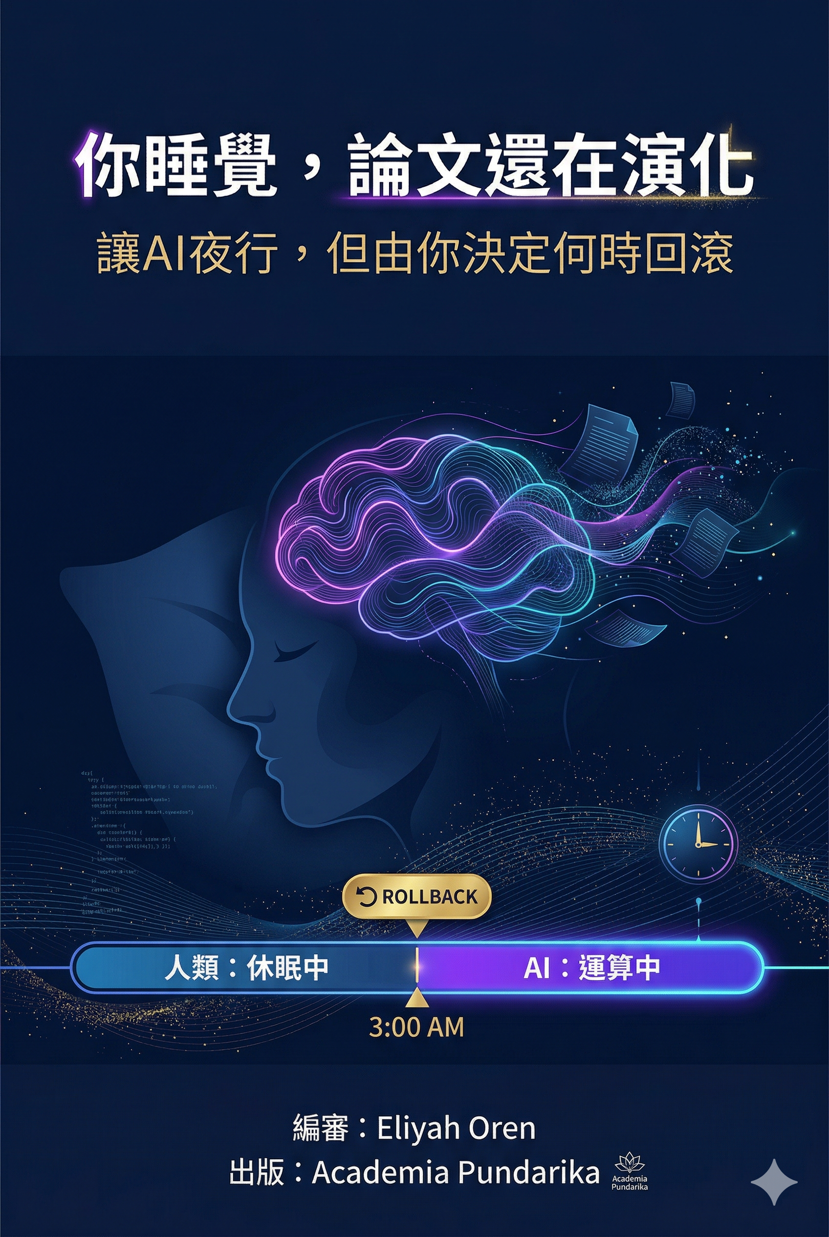 《你睡覺，論文還在演化：讓AI夜行，但由你決定何時回滾【AI研究自動化時代的系統化方法論】》 cover