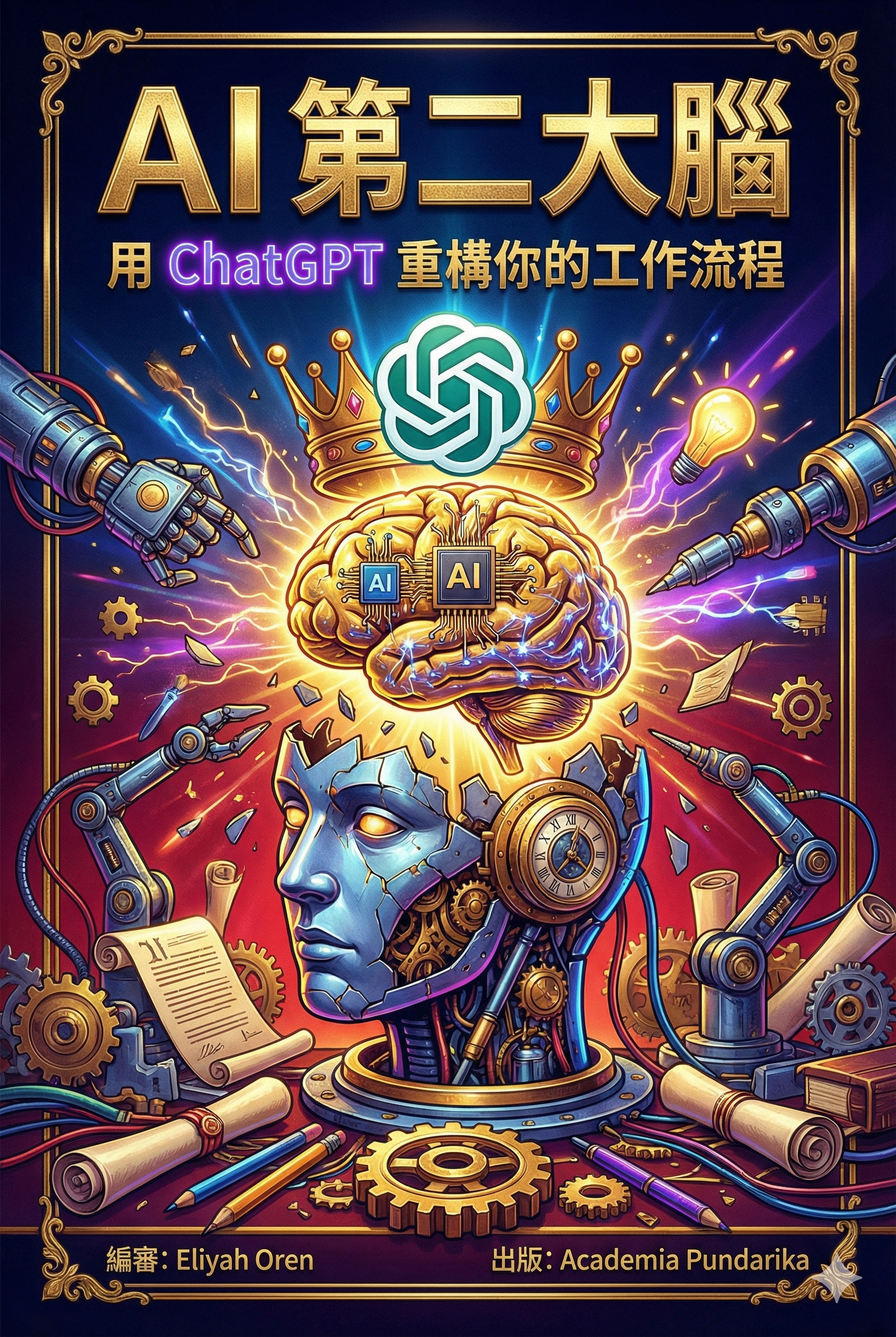 《AI 第二大腦：用 ChatGPT 重構你的工作流程｜從忙亂到掌控的 10 章實戰指南》 cover
