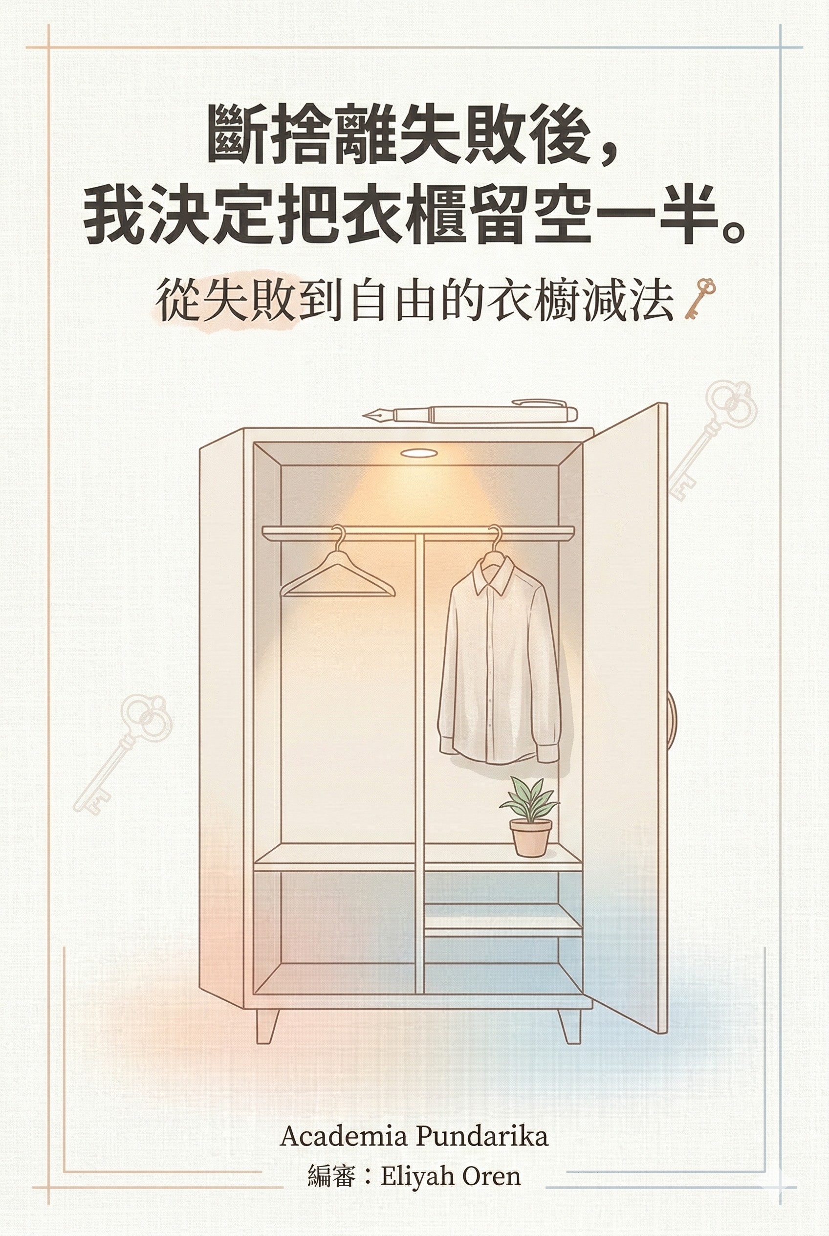 《斷捨離失敗後，我決定把衣櫃留空一半：從「丟掉」到「留白」的減法生活革命，讓衣物、空間、金錢與時間從此煥然一新》 cover
