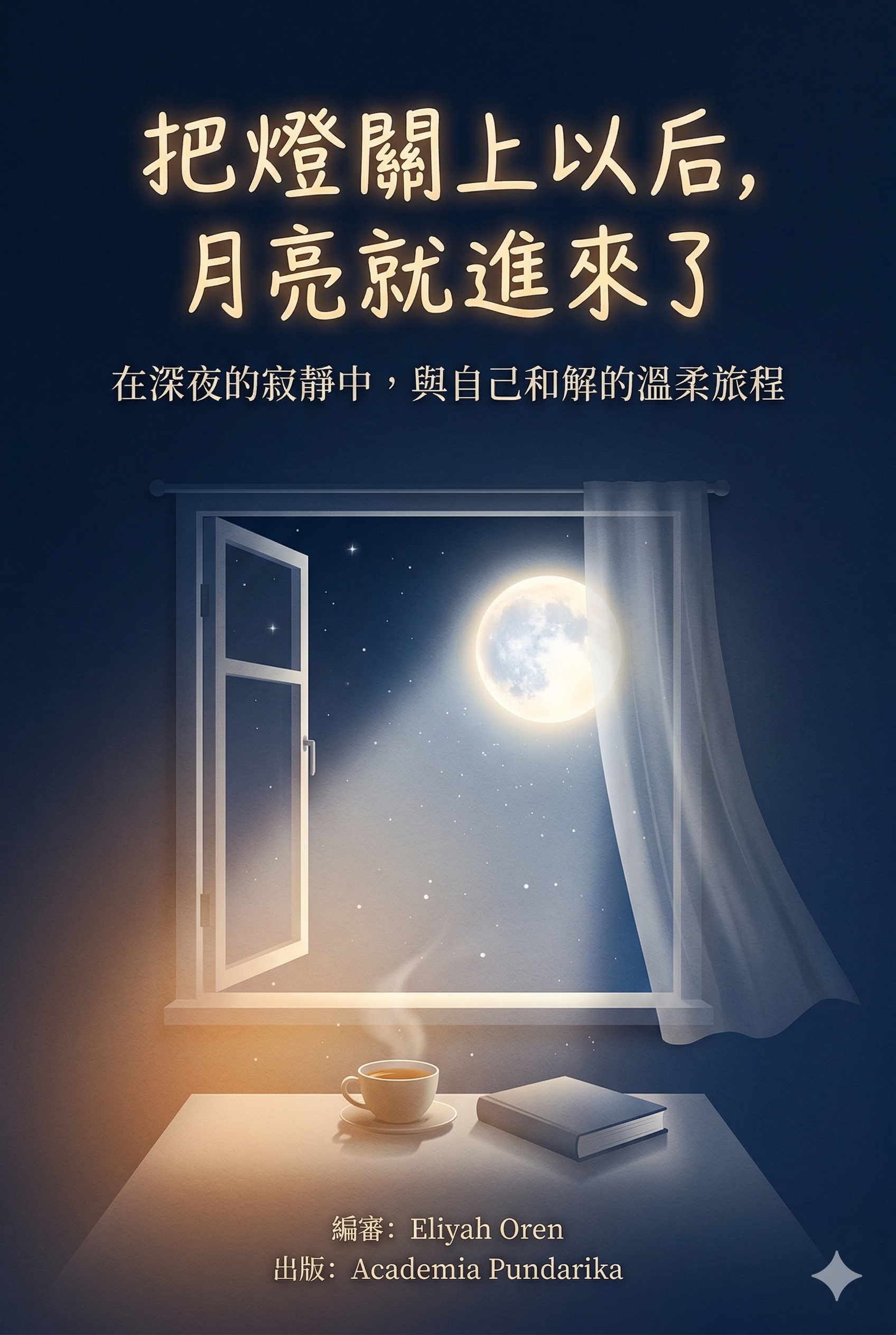 《把燈關上以後，月亮就進來了：一本用數據寫成的療癒書寫》 cover
