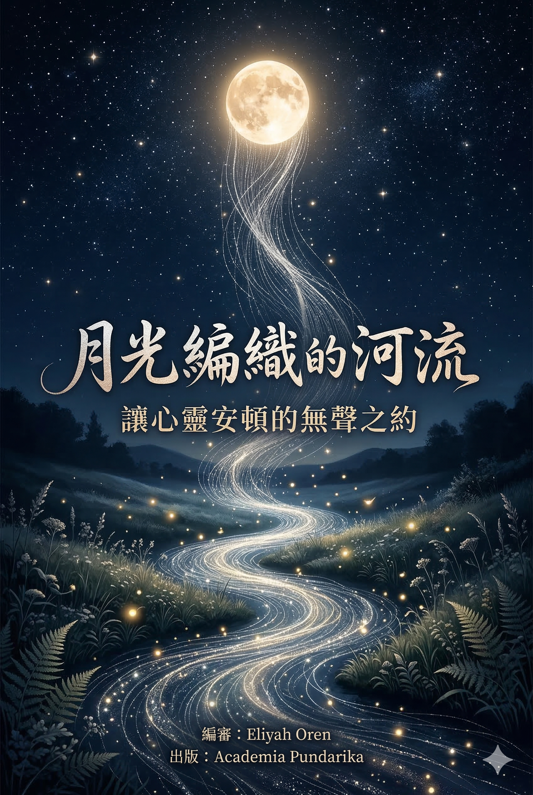 《月光編織的河流：讓心靈安頓的無聲之約當代最療癒的身心靈整合指南，以月亮與河流為引，帶你穿越沉默，找到內在的完整》 cover