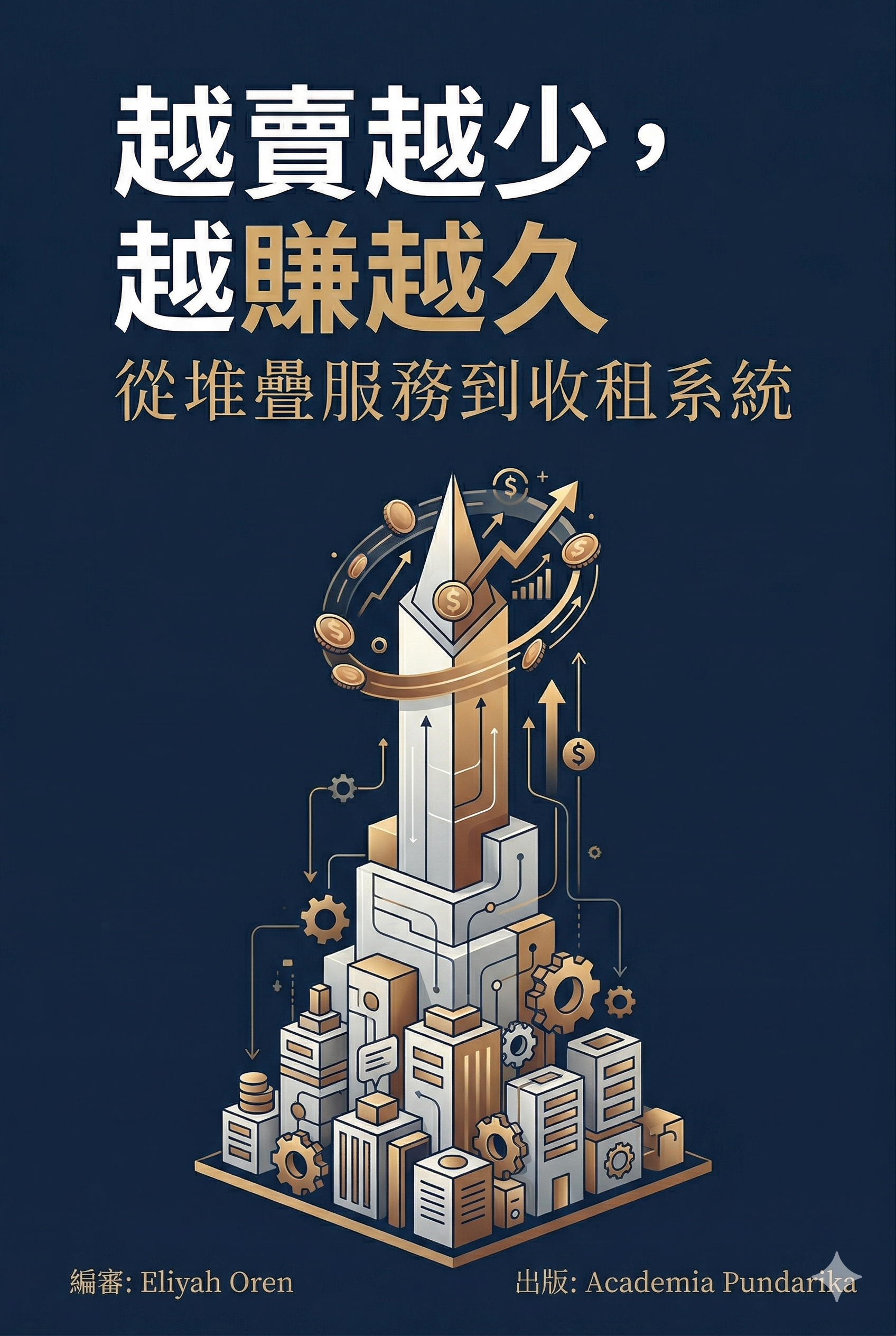 《越賣越少，越賺越久：從堆疊服務到收租系統（限量作者簽名版）》 cover